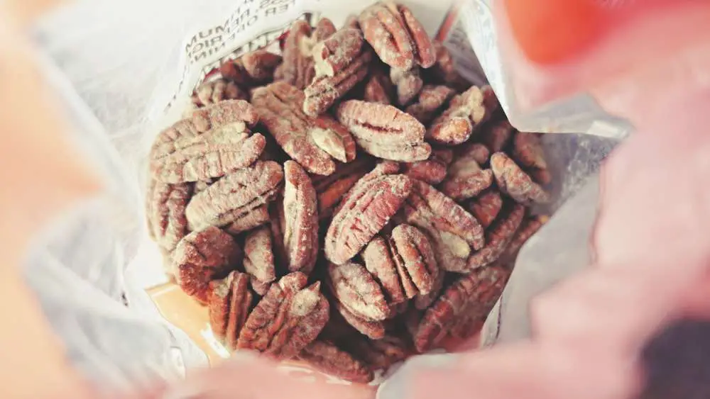 Expired pecans with mold forming